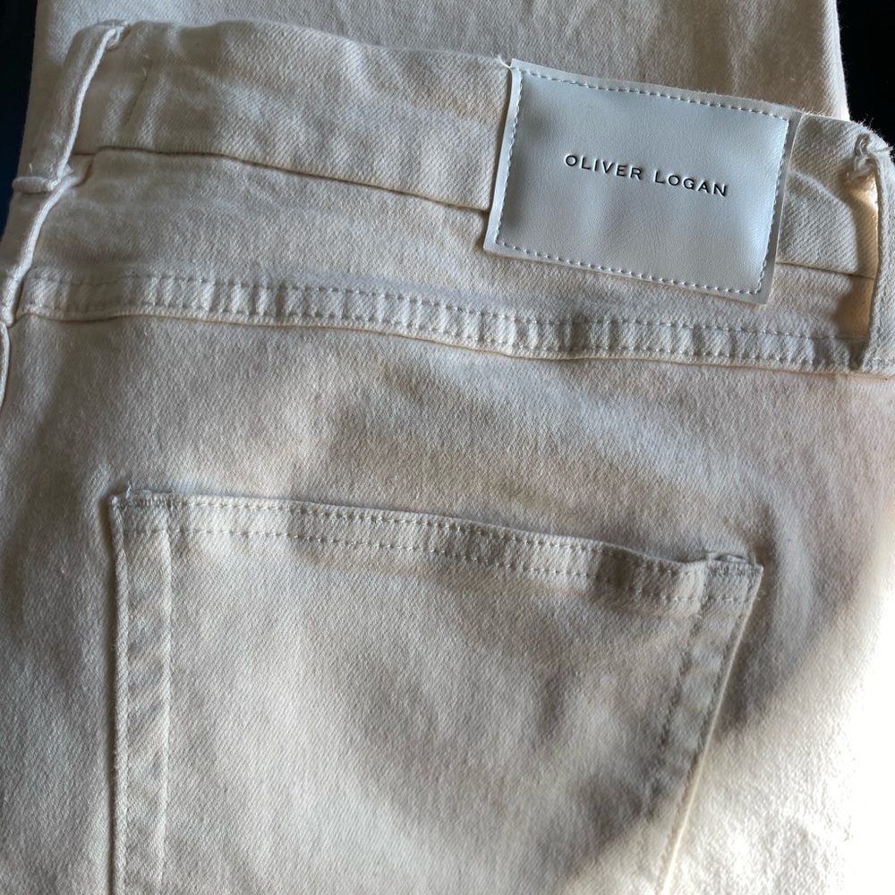 Oliver Logan NWT Aberdeen Cream Straight-Leg Jeans